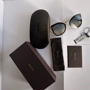 New Tom Ford Black Cat-Eye Sunglasses